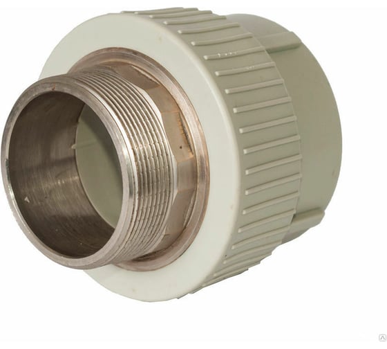 Изображение товара Муфта RTP PN25 комбинированная, наружная резьба, D63х2 мм под ключ, серая 10949