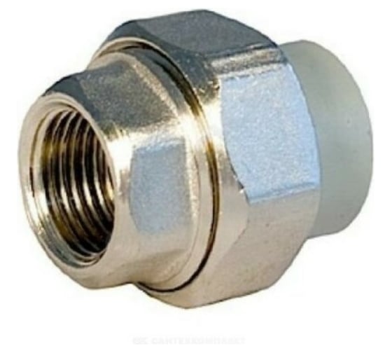 Изображение товара Муфта комбинированная RTP разъемная, американка, внутренняя резьба, D63х2 мм., серая 15806