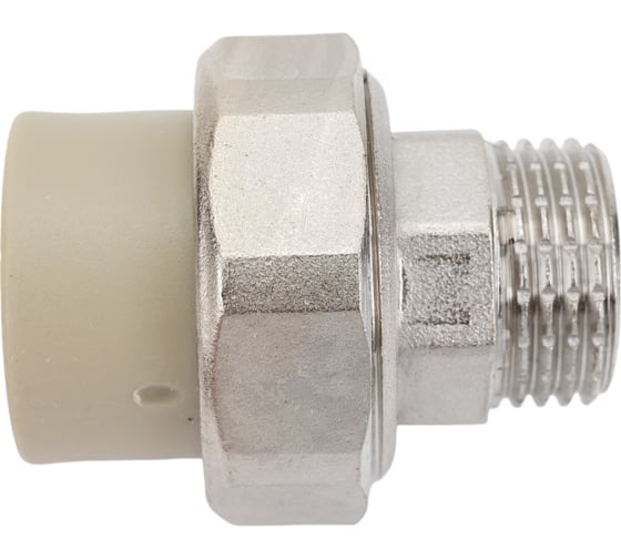 Изображение товара Муфта комбинированная RTP разъемная, американка, наружная резьба, D20х1/2 мм, серая 15519