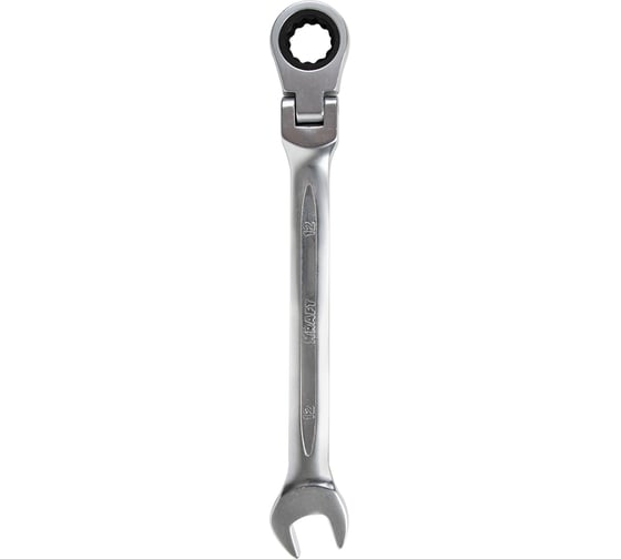 Изображение товара Ключ комбинированный шарнирный с храповым механизмом KRAFT 12 мм, Cr-V, холодный штамп, холдер KT 700784