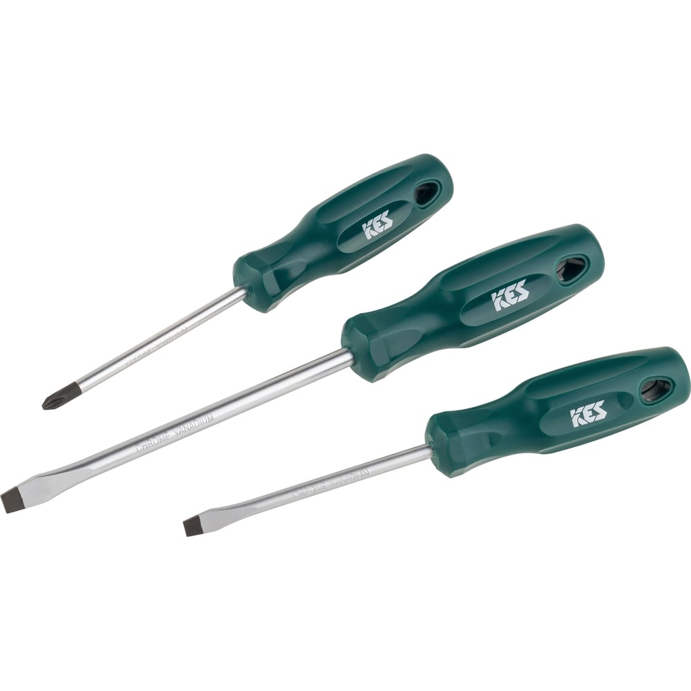 Изображение товара Набор отверток КЭС Стандарт 3 шт. полупрофессиональный с магнитным наконечником