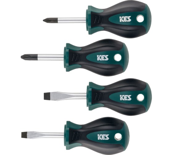 Изображение товара Набор отверток КЭС Эрго 4 шт. укороченные 31100001