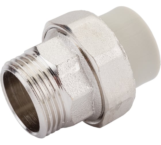 Изображение товара Муфта комбинированная RTP разъемная, американка, наружная резьба, D20х3/4 мм, серая 15807