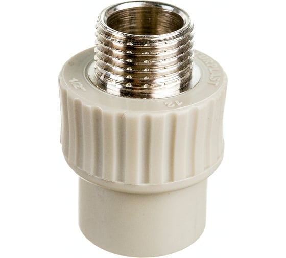 Изображение товара Муфта RTP PN25 комбинированная, наружная резьба, D20х1/2 мм, серая 10942