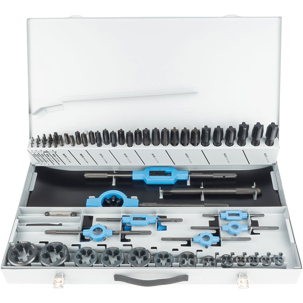 Изображение товара Набор ручных метчиков и плашек GSR DIN 352/223 M3-M24 64 предмета