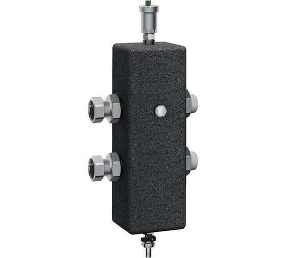 Изображение товара Гидроразделитель FAR 1 1/4, для арт.2191, с автоматическим воздухоотводчиком, сливным краном, накидными гайками, в изоляции FA 2163 114