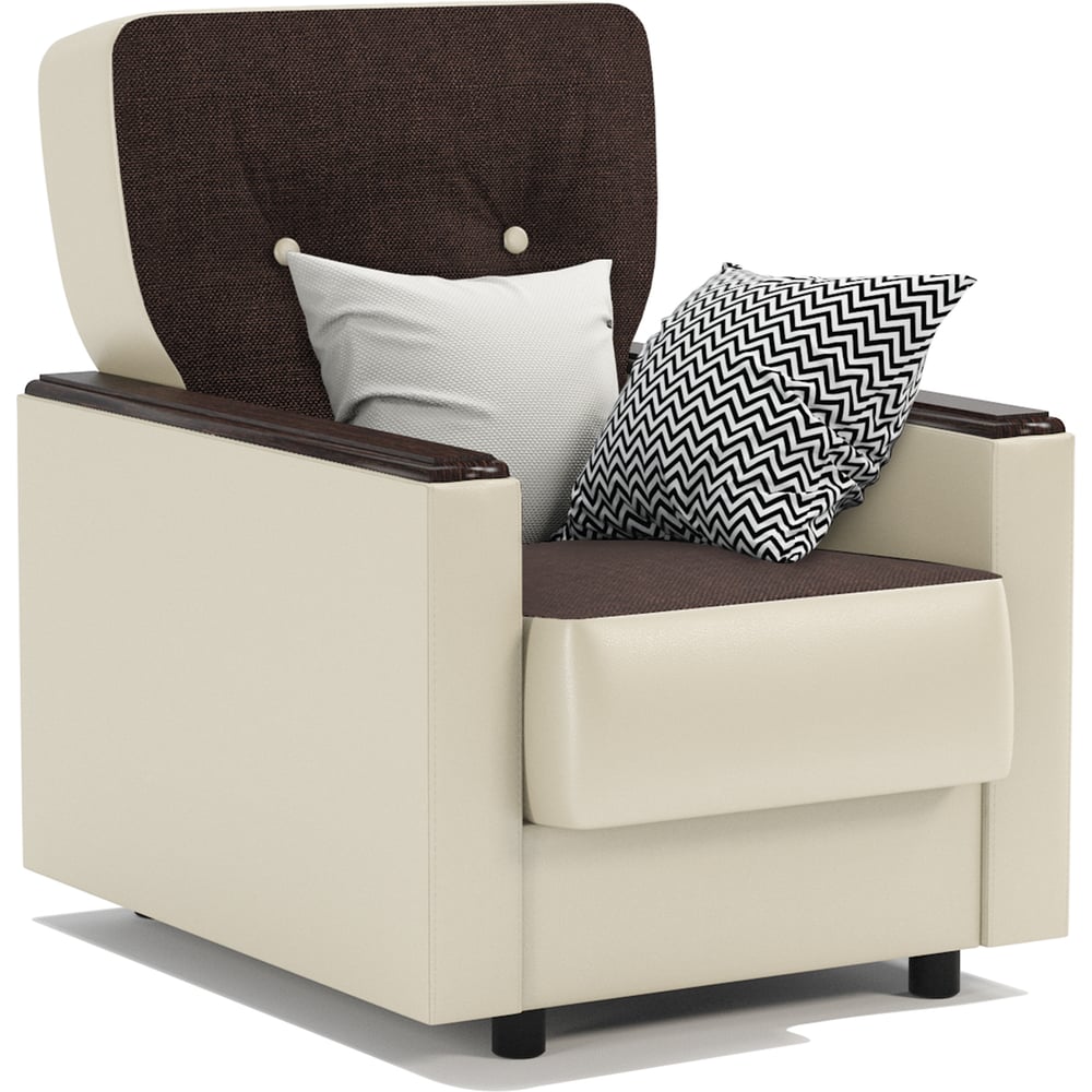 Изображение товара Кресло для отдыха Шарм Классика Д шоколадная рогожка бежевый