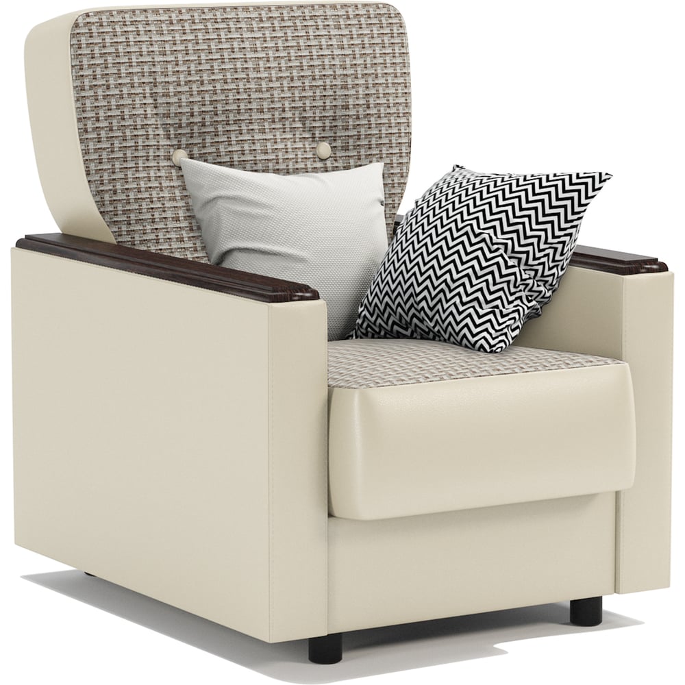 Изображение товара Кресло для отдыха Шарм Классика Д Корфу бежевый и экокожа, бежевый 170522351