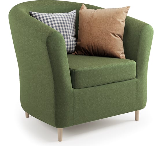 Изображение товара Кресло Шарм Евро Лайт зеленая рогожка 190422009