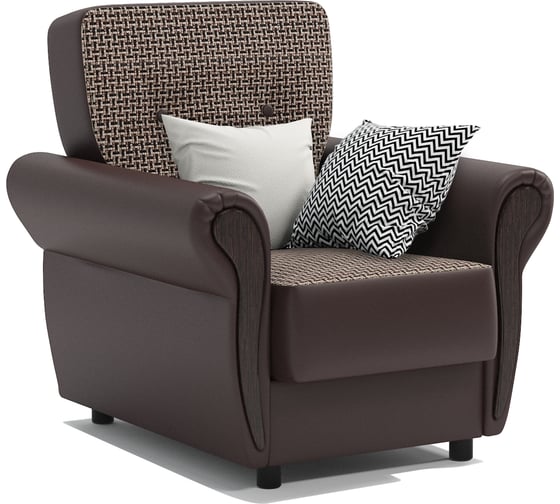 Изображение товара Кресло для отдыха Шарм Классика М Корфу коричневый и экокожа, шоколад 170522358