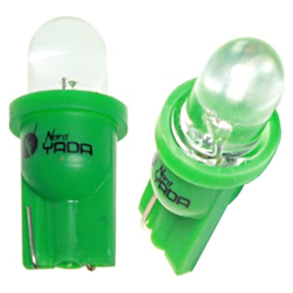 Изображение товара Светодиод Nord-Yada T10-01 (1LED) 12V W5W Base:BW2,1x9,5D стандартный зеленый  (2шт в 1 уп.) 902375