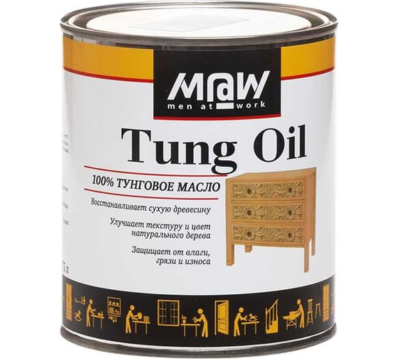 Изображение товара Тунговое масло Men at Work TUNG OIL 0,75 л v80084