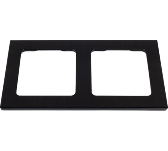 Изображение товара 2-местная рамка EKF PROxima Стокгольм, металлическая, черная EZM-G-303-10