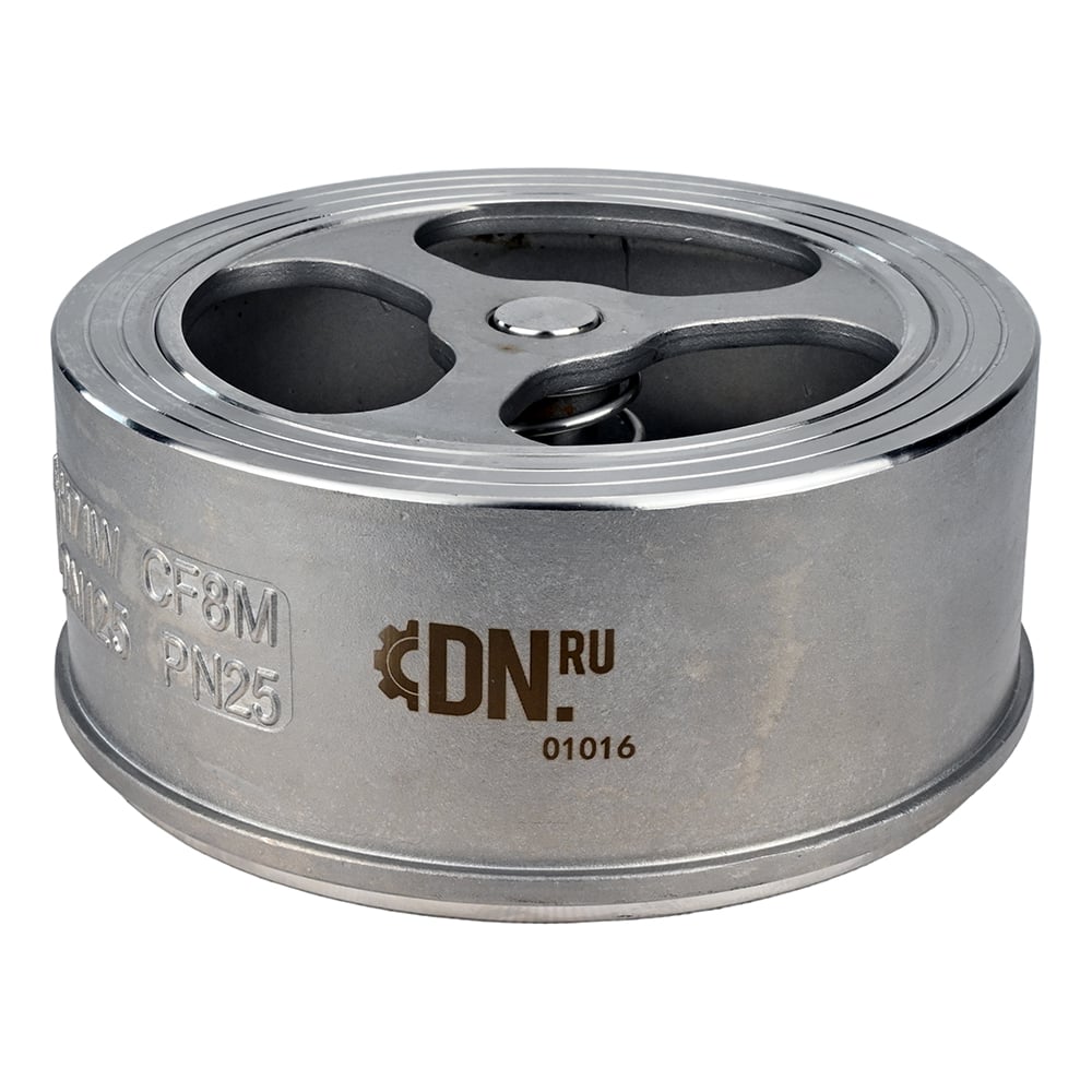 Изображение товара Клапан обратный пружинный DN.ru H71W Ду200 Ру25 межфланцевый, нерж. сталь 316 D100-03399