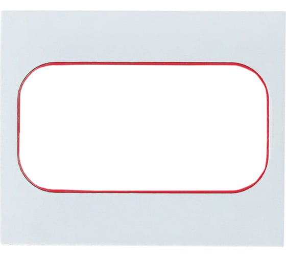 Изображение товара 2-местная рамка для розетки EKF PROxima Стокгольм, белая с линией цвета красный EYM-G-304-20