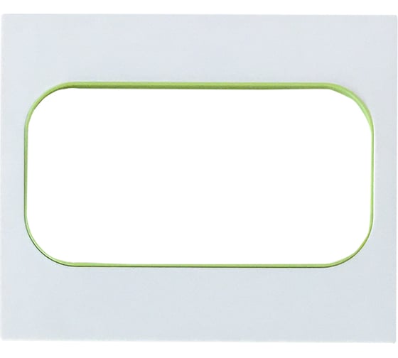 Изображение товара 2-местная рамка для розетки EKF PROxima Стокгольм, белая с линией цвета зеленый EYM-G-302-20