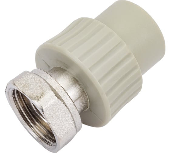 Изображение товара Муфта RTP с накидной гайкой на металлическом штуцере внутренняя резьба, D20х3/4 мм, серая 15915