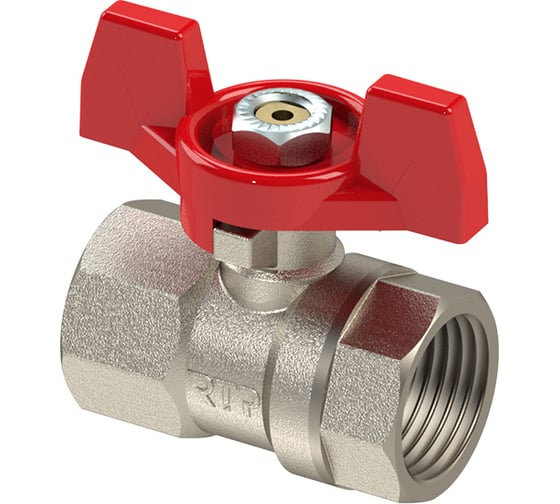 Изображение товара Кран шаровой RTP латунный, вн/вн., PN 40, бабочка, G 3/4 34891