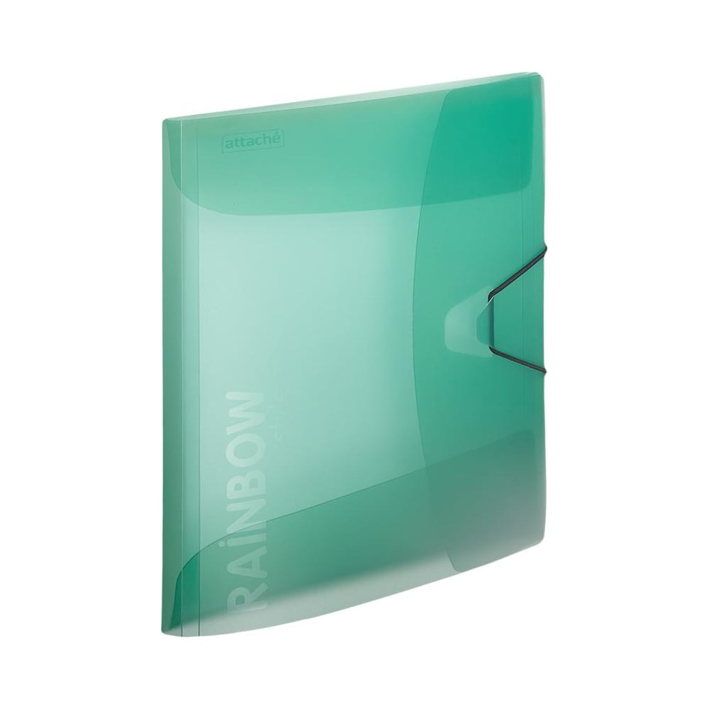 Изображение товара Папка на резинке Attache Rainbow Style зеленая A4 пластиковая гладкая