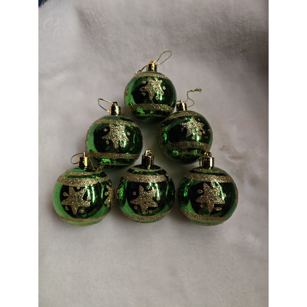 Изображение товара Шары новогодние 6 см, 6 штук, Магия праздника NB0606-02