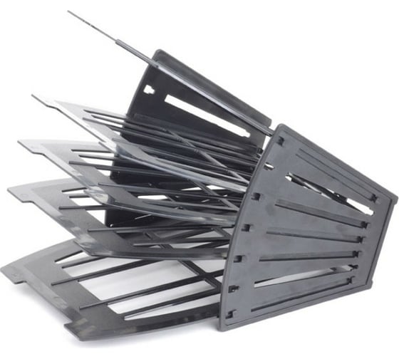 Изображение товара Лоток для бумаг Attache сборный, на 4 отделения, черный 145947