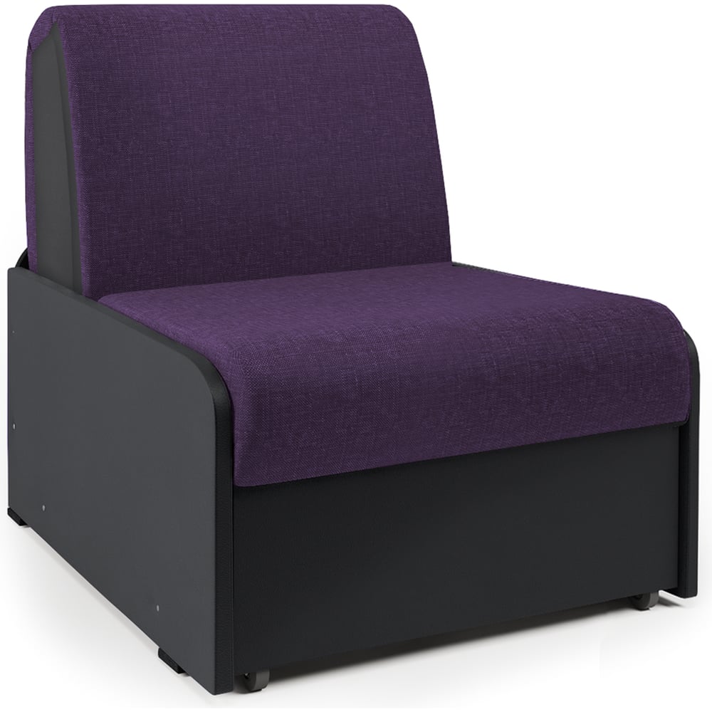 Изображение товара Кресло-кровать Шарм Коломбо БП фиолетовая рогожка и экокожа современная