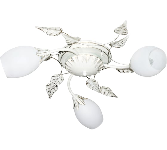 Изображение товара Светильник потолочный ЭЛЕТЕХ Глория 138 бел./зол. (Плафон 8825) НПБ 01-3x60-230 Е14 1005405409