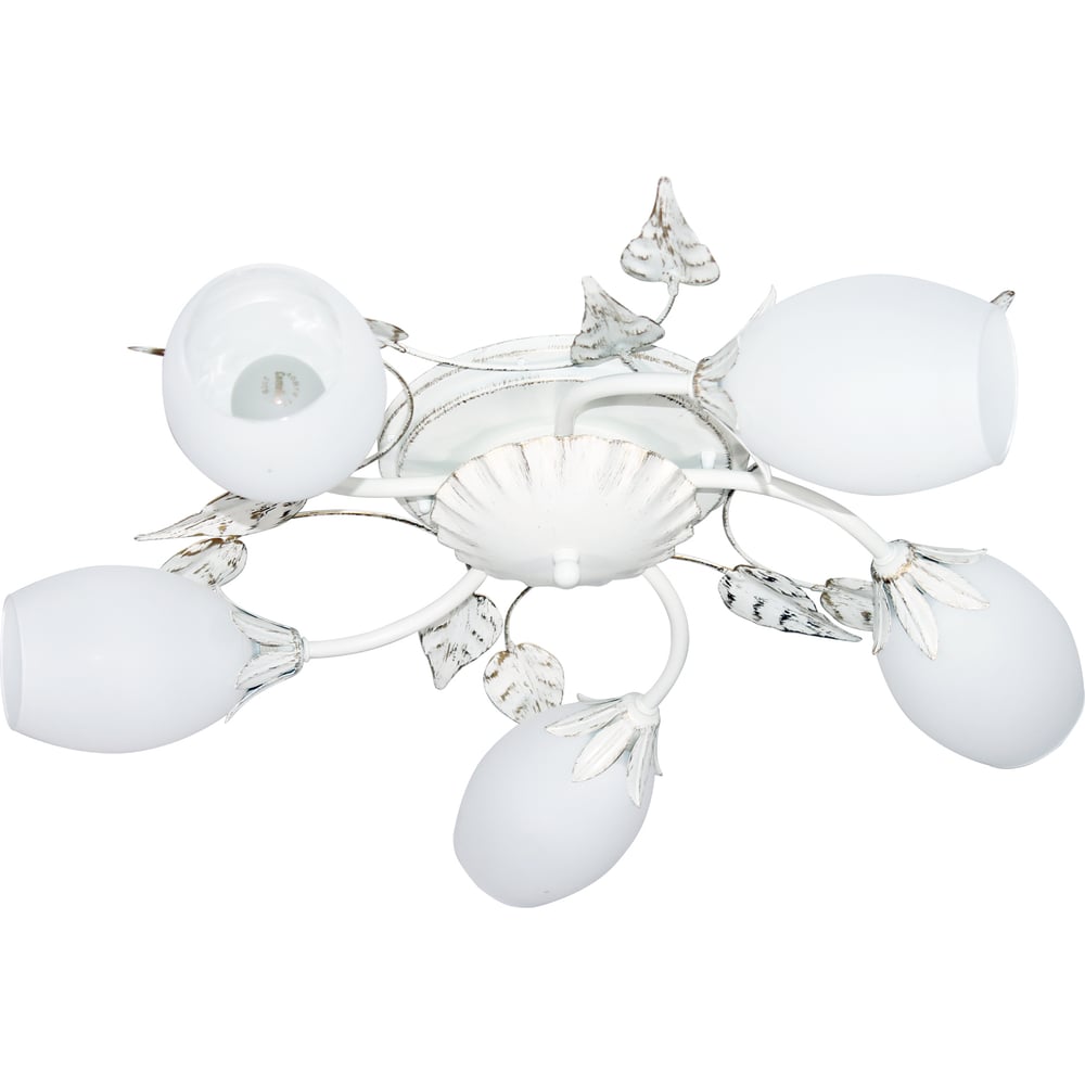 Изображение товара Светильник потолочный ЭЛЕТЕХ Глория 158 бел./зол. (Плафон 8825) НПБ 01-5x60-167 Е14 1005405411