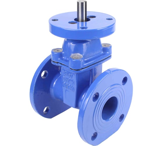 Изображение товара Задвижка клиновая DN.ru 30ч939р GGG50-GGG50-EPDM-BLUE ISO Ду200 Ру10/16 под электропривод D040-07723