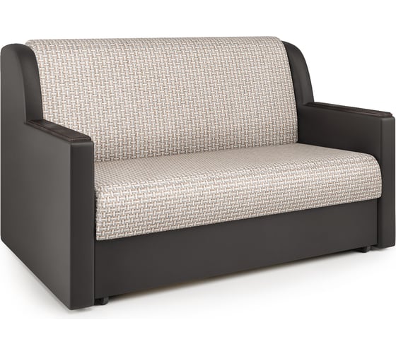 Изображение товара Диван-кровать Шарм Аккорд Д 140 Корфу беж и экокожа шоколад 33070071