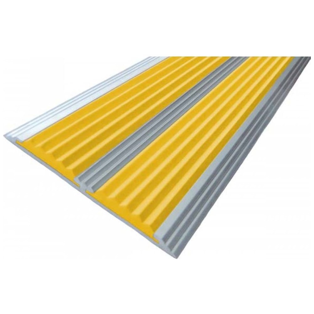 Изображение товара Двойная противоскользящая алюминиевая полоса 70 мм 3 м Элитпроф ECO