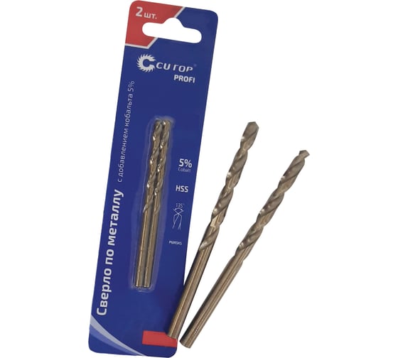 Изображение товара Сверло по металлу с кобальтом (2 шт; 3.3х36х65 мм) CUTOP 48-365