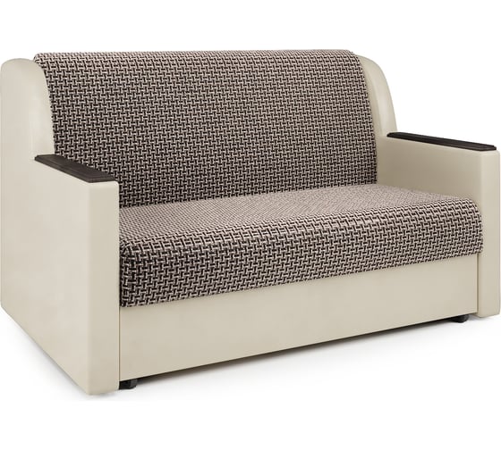 Изображение товара Диван-кровать Шарм Аккорд Д 120 Корфу коричневый и экокожа беж 33070046