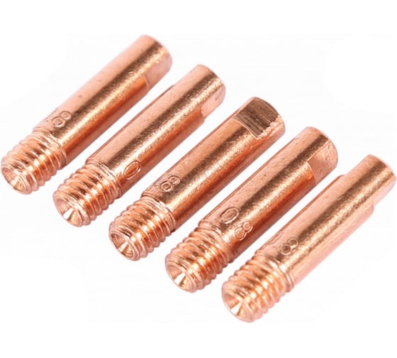 Изображение товара Сварочный наконечник для горелки MIG/MAG E-CU, M6x25, 0.8 мм, 5 шт NORDBERG WMI-N08