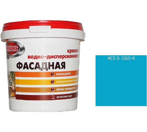 Изображение товара Краска Эммикс ВД для нар/работ моющаяся S 1060 B (вед 2,7л /4,3 кг) 4690417120444