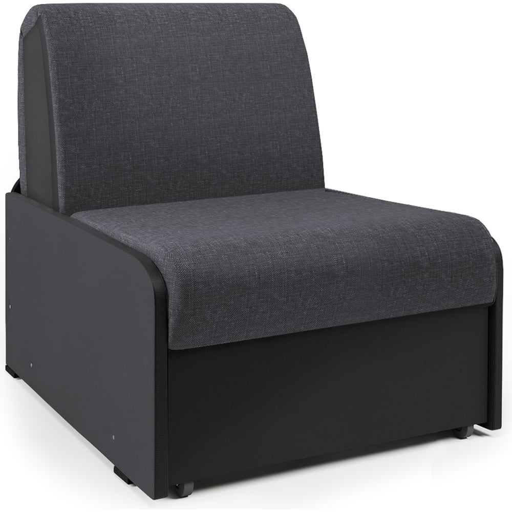 Изображение товара Кресло-кровать Шарм Коломбо БП с серой рогожкой и экокожей 700х1940 мм