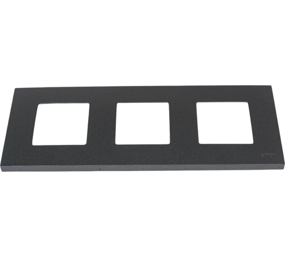Изображение товара Декоративная накладка Simon на рамку базовую, 3 поста, S27 Play, Arctic, чёрный 2700637-086