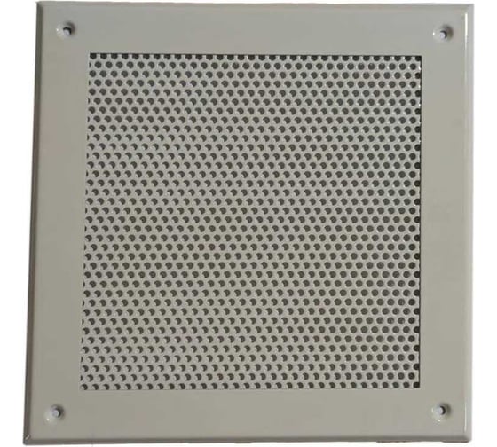 Изображение товара Решетка вентиляционная ООО Вентмаркет 200х200 мм, металлическая на саморезах, кружок, слоновая кость VRK00213S
