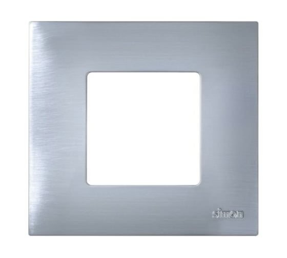 Изображение товара Декоративная накладка Simon на рамку базовую, 1 пост, S27 Play, Metal, нержавеющая сталь 2700617-042