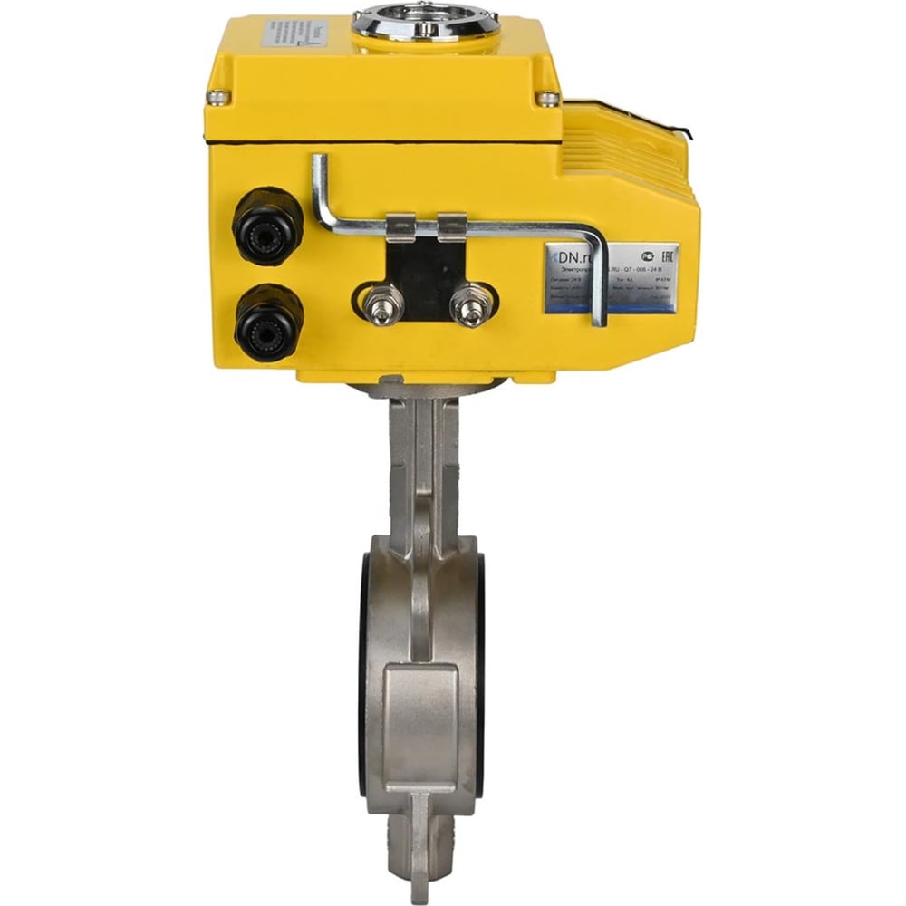 Изображение товара Затвор DN.ru 316L-316L-EPDM Ду250 с электроприводом, нержавеющая сталь, 24В