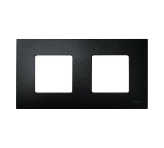 Изображение товара Декоративная накладка Simon на рамку базовую, 2 поста, S27 Play, Arctic, чёрный 2700627-086