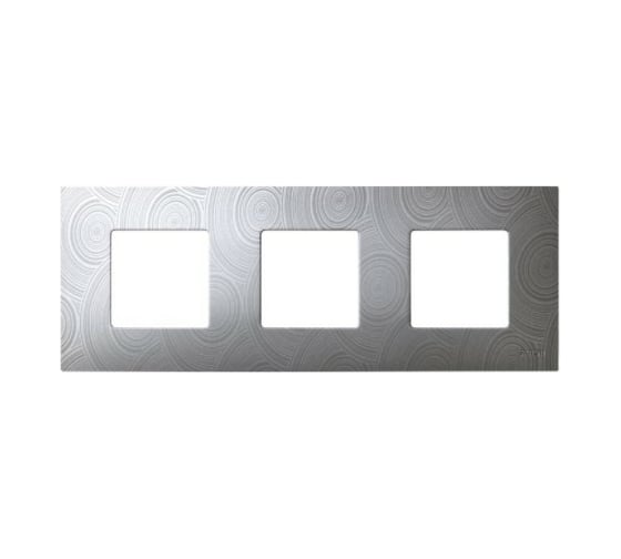 Изображение товара Декоративная накладка Simon на рамку базовую, 3 поста, S27 Play, Extrem, текстурный серый 2700637-805