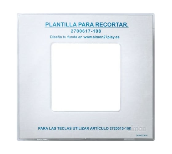 Изображение товара Декоративная накладка Simon на рамку базовую, 1 пост, S27 Play, прозрачный 2700617-108