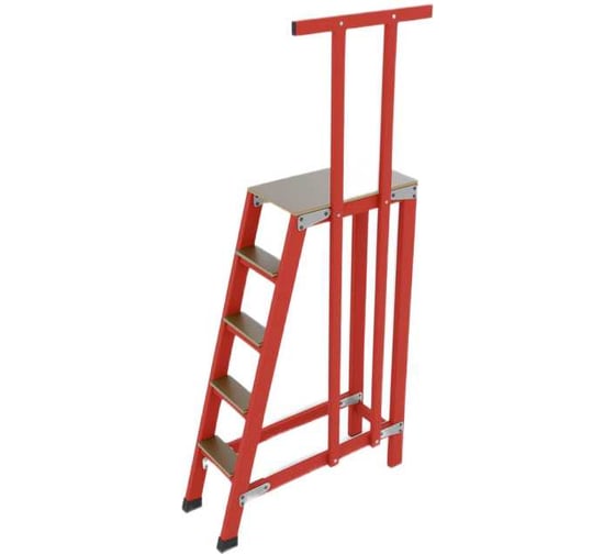 Изображение товара Стеклопластиковая с вертикальными опорами подмость СВП-1.2-ПШ Оникс Технологии, ООО h=1200 мм, поручень, 4x2 широких ступеней, разборная, площадка 800x600 мм 75038L-ONIKS