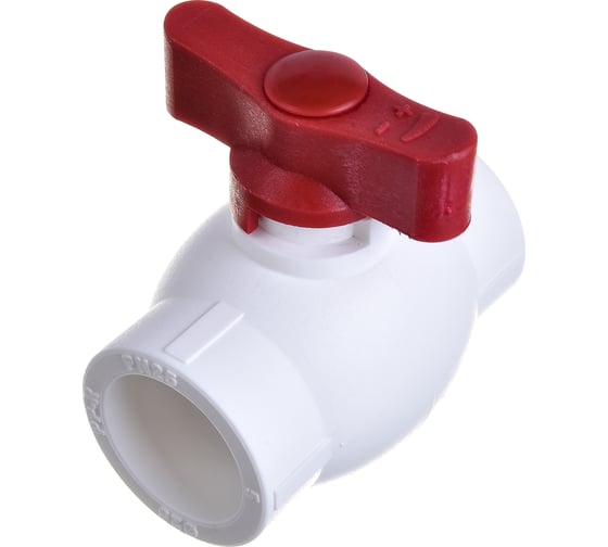 Изображение товара Кран шаровой RTP бабочка КРАСНЫЙ D25 мм 14977