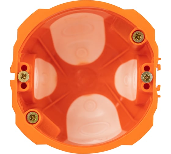 Изображение товара Коробка установочная ЭРА KUU7165unibox универсальная UniBox для твердых и полых стен саморез оранжевая Б0061062