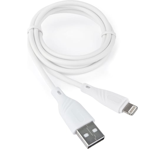 Изображение товара Кабель для Apple Cablexpert, AM/Lightning, издание Classic 0.1, длина 1м, белый CCB-USB-AMAPO1-1MW