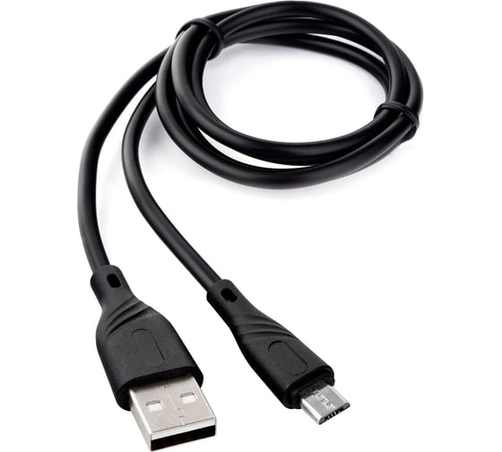 Изображение товара Кабель USB 2.0 Cablexpert, AM/microB, издание Classic 0.1, длина 1м, черный CCB-mUSB2-AMBMO1-1MB
