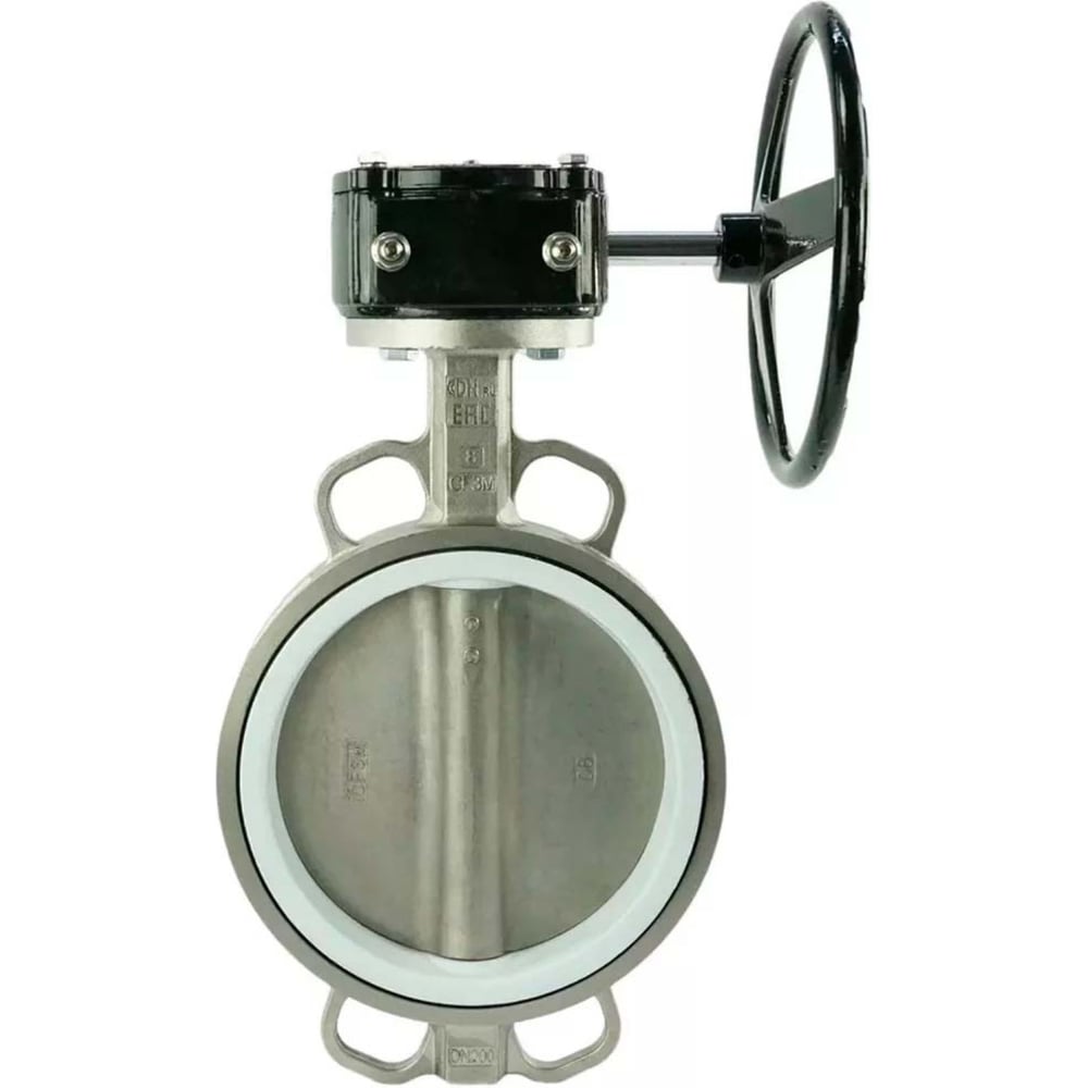 Изображение товара Затвор DN.ru 316L-316L-PTFE Ду80 Ру16 с редуктором HAM-1 D050-12096