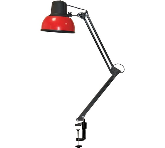 Изображение товара Настольный светильник Трансвит Бета-К на струбцине МС, 60Вт, без лампы, ЛОН, Е27 красный 903